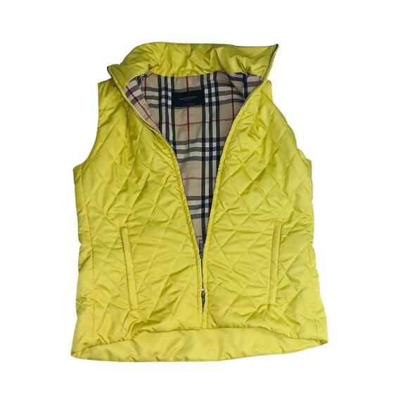 Burberry Vest Womens Size S Yellow